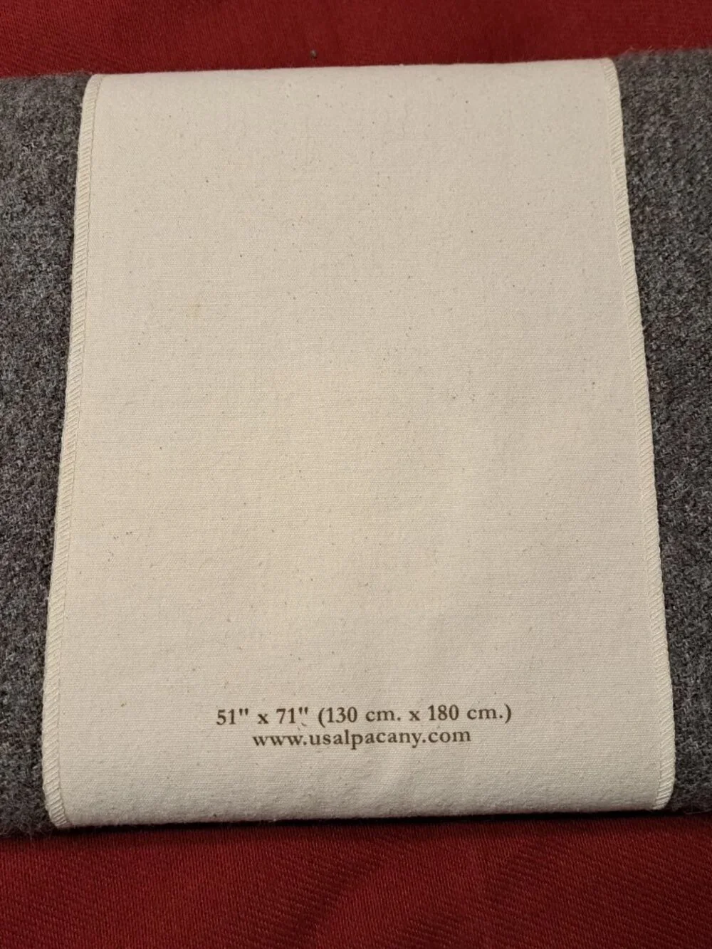 ANDEAN PURE NATURAL ALPACA WOOL THROW GREY NEW IN PKG 51
